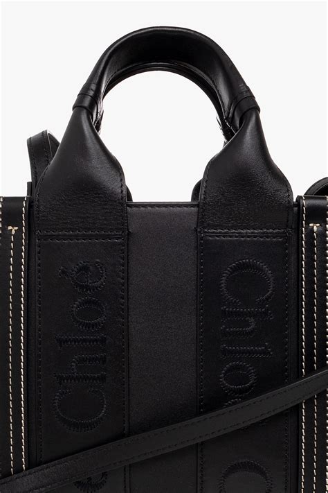 chloe woody shopper klein|Chloé ‘woody Small' Shopper Bag In Black .